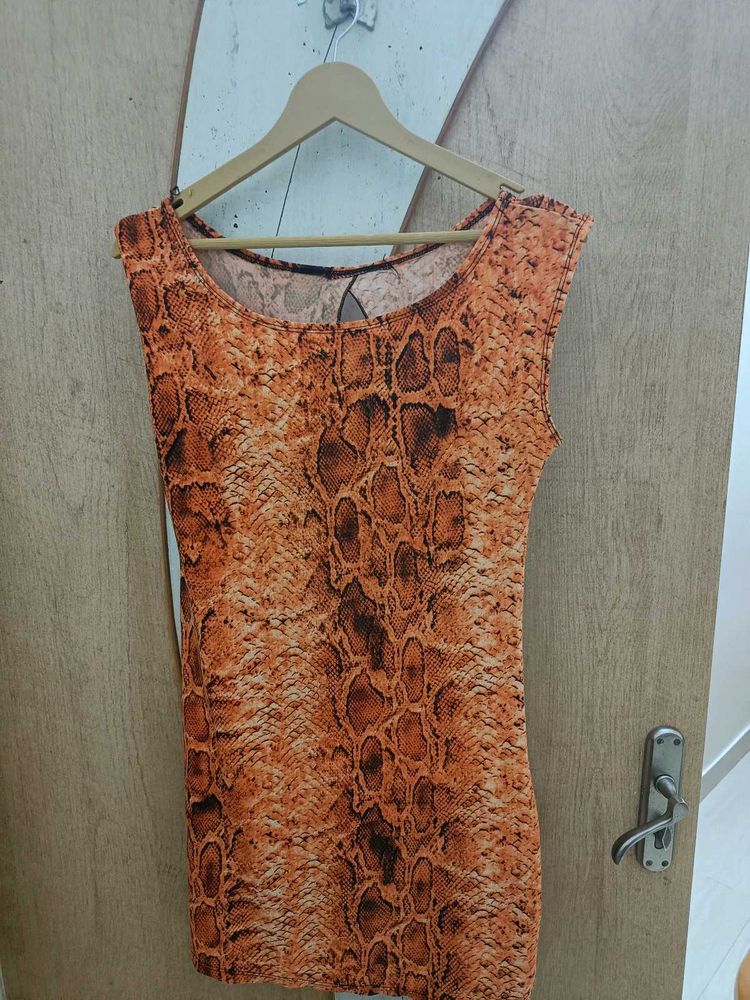 Mini Animal Print Dress