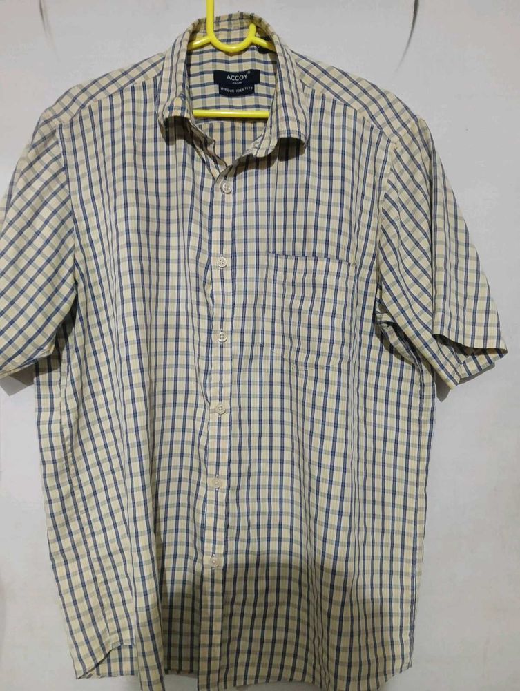 Accoy Plaid Short Sleeve Button-Down