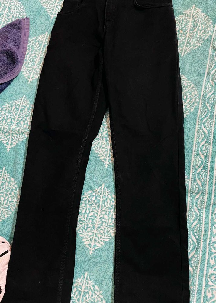 Black Straight Leg Jeans