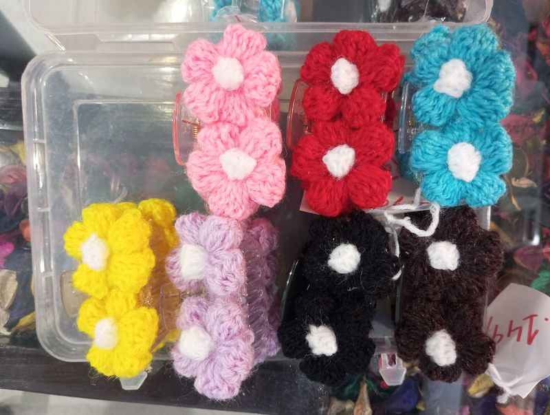 Handmade Crochet Flower Clutcher