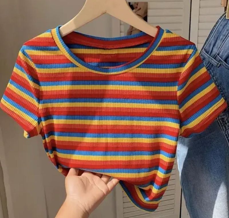 Striped Crop Top