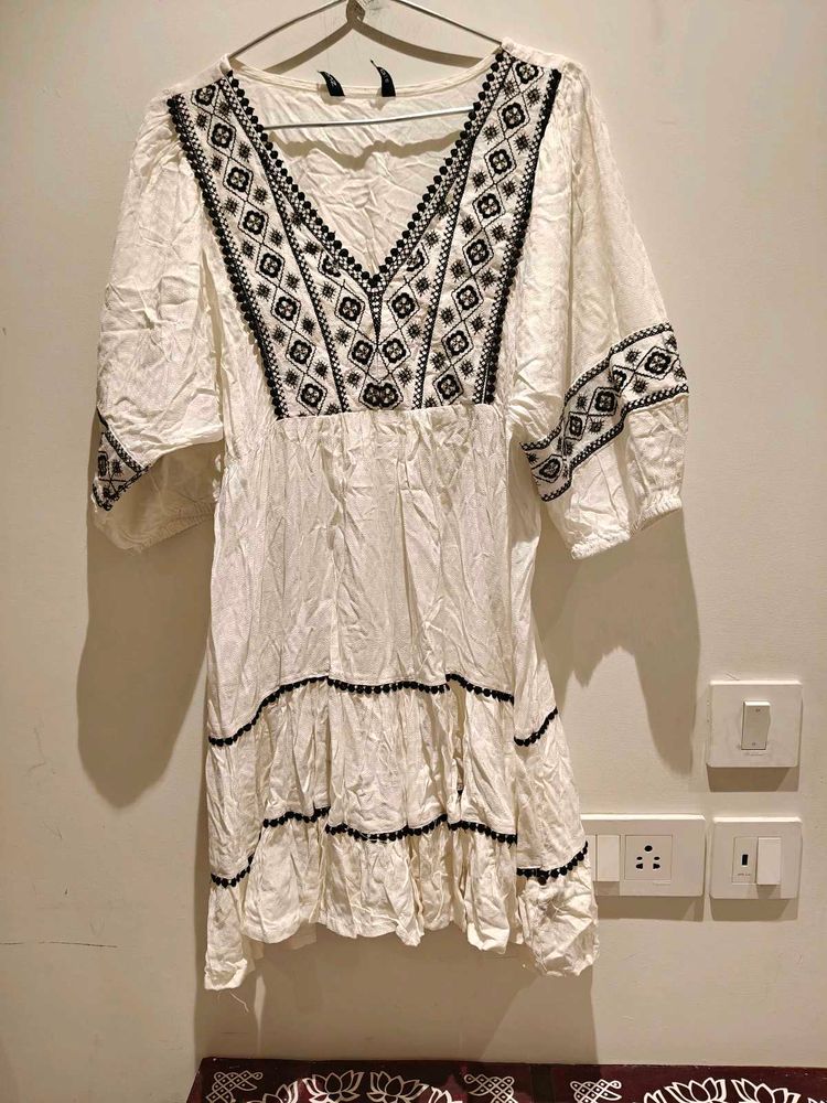 Boho Embroidered Dress