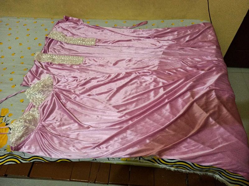 Pink Silk Nighty