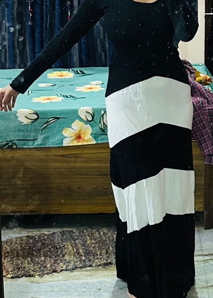 Black And White Maxi Dress
