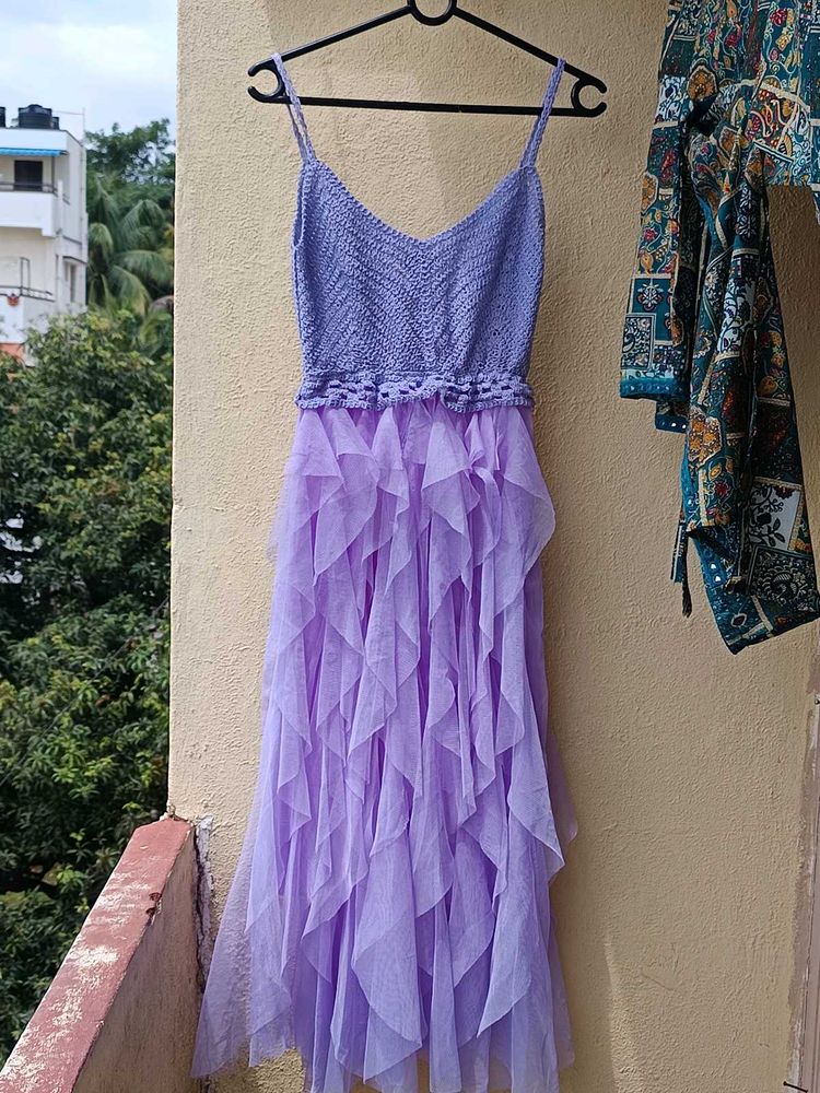Lavender Ruffle Dress