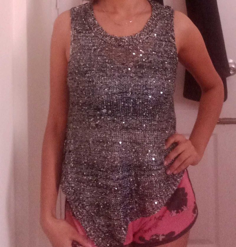 Sparkly Knit Sleeveless Top