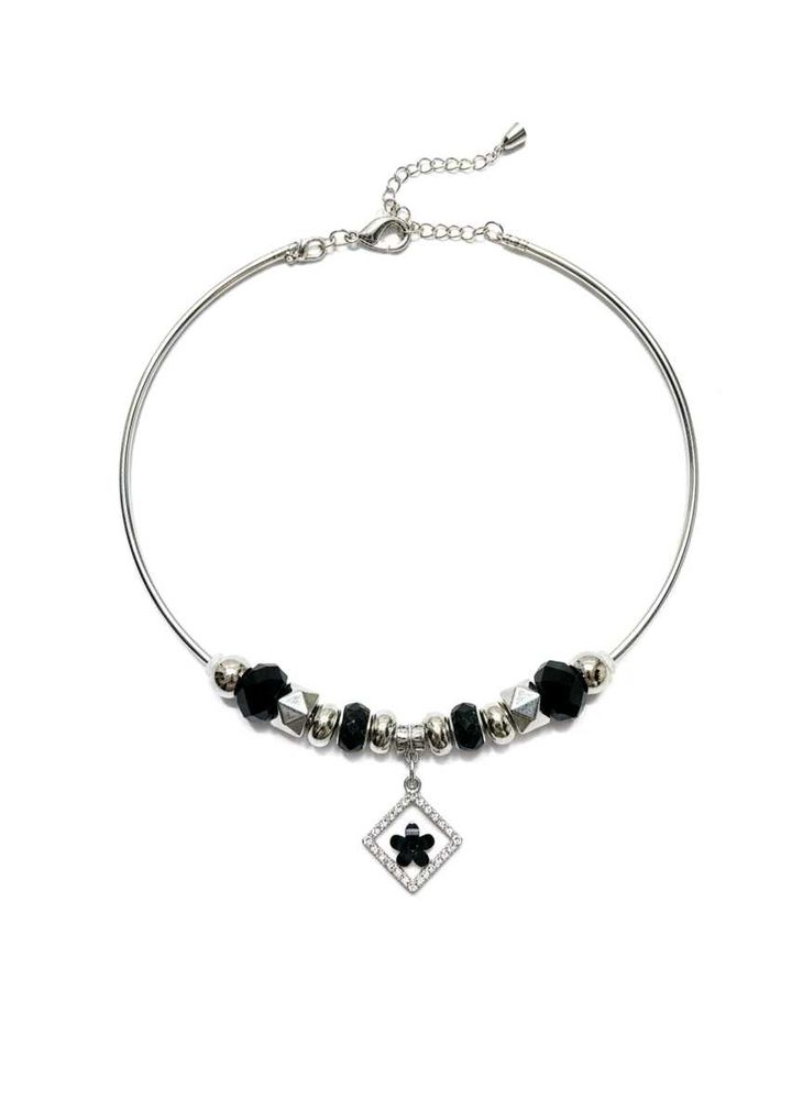 Beaded Flower Choker