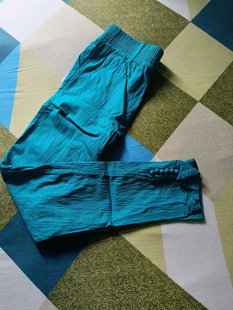 Teal Casual Pants