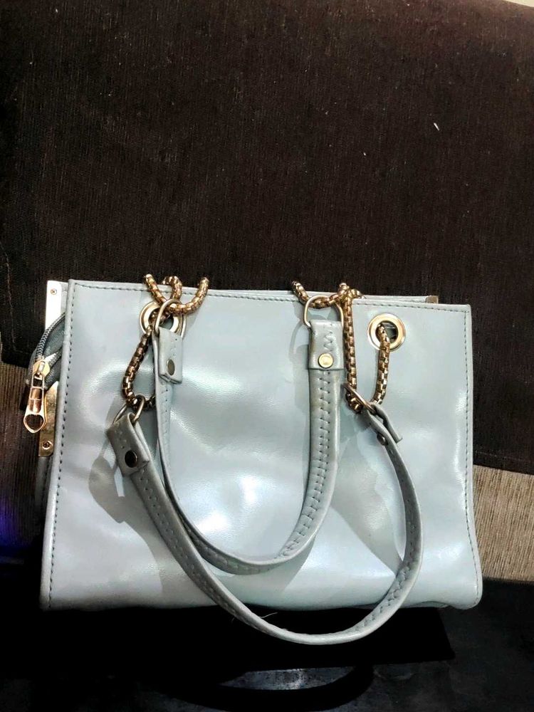 Grey Chain Detail Handbag🩶