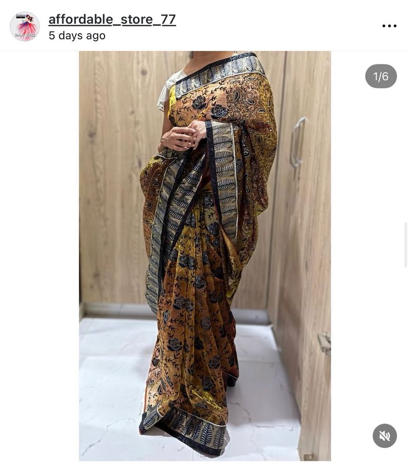 Elegant Printed New Saree with unstitched blouse