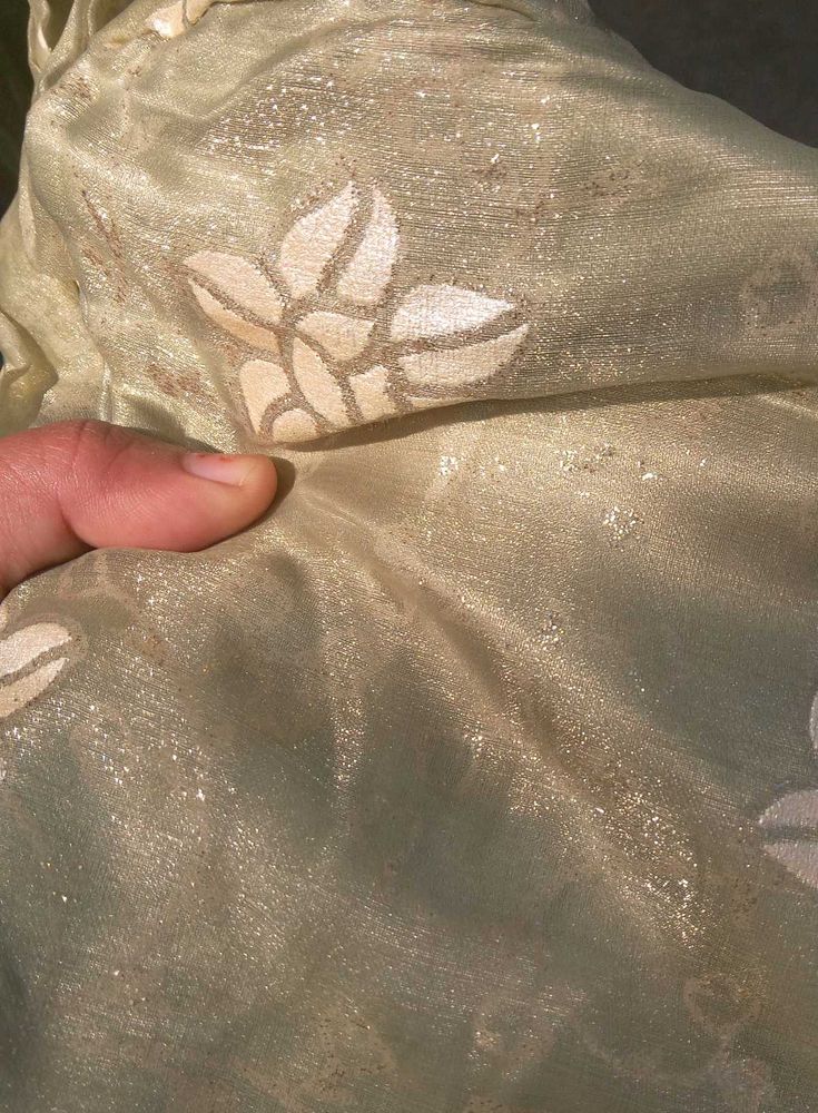 Organza Printed Tinsel  Frock