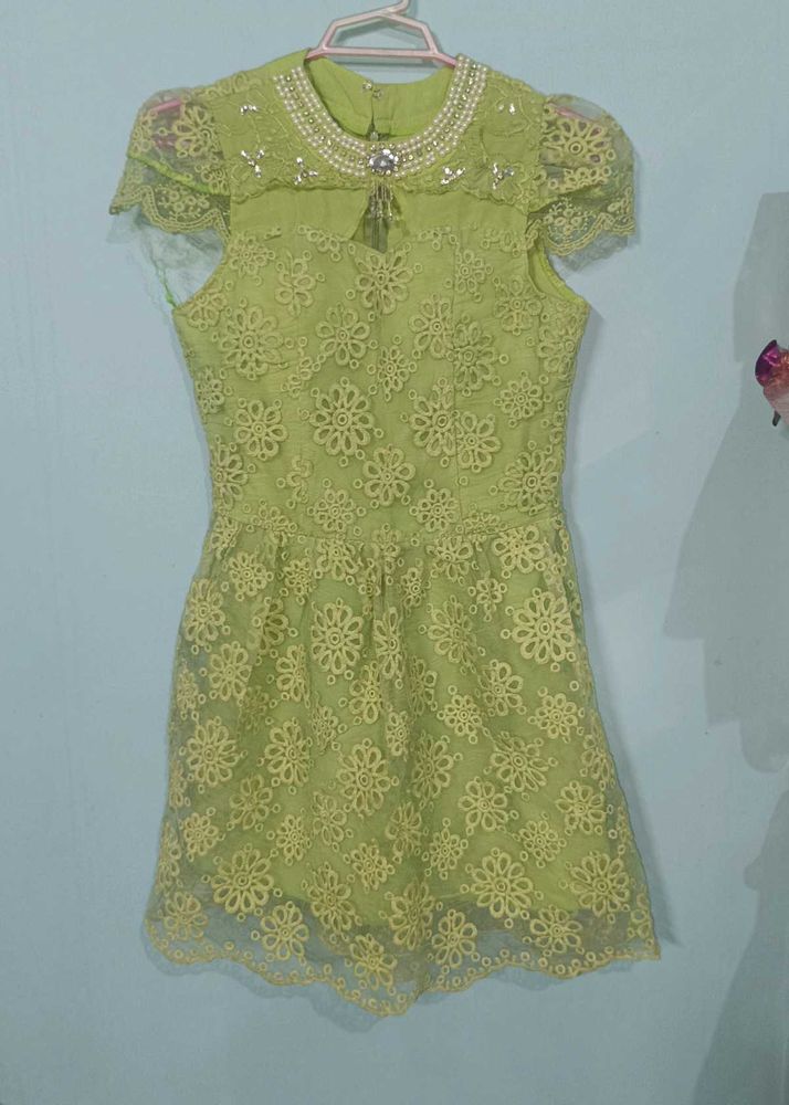 Cute Green Floral Dress