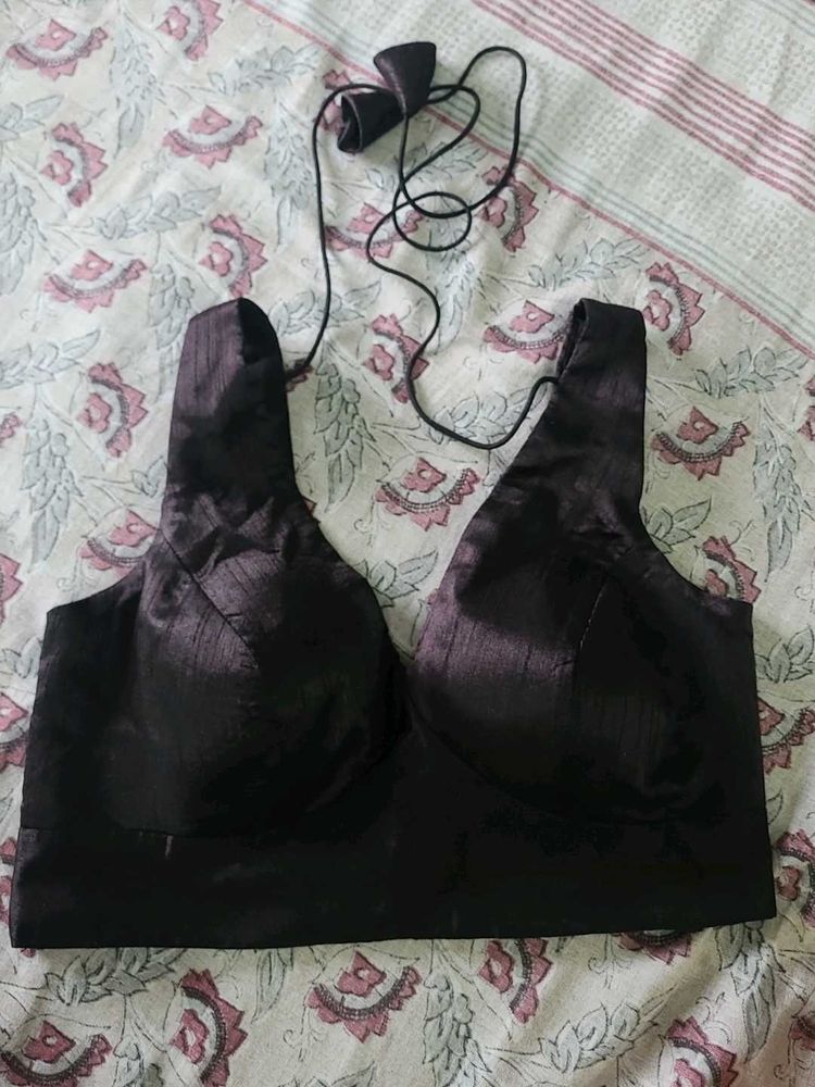 Women&#39;s Dupion Raw Silk Sleeveless V Neck Blouse