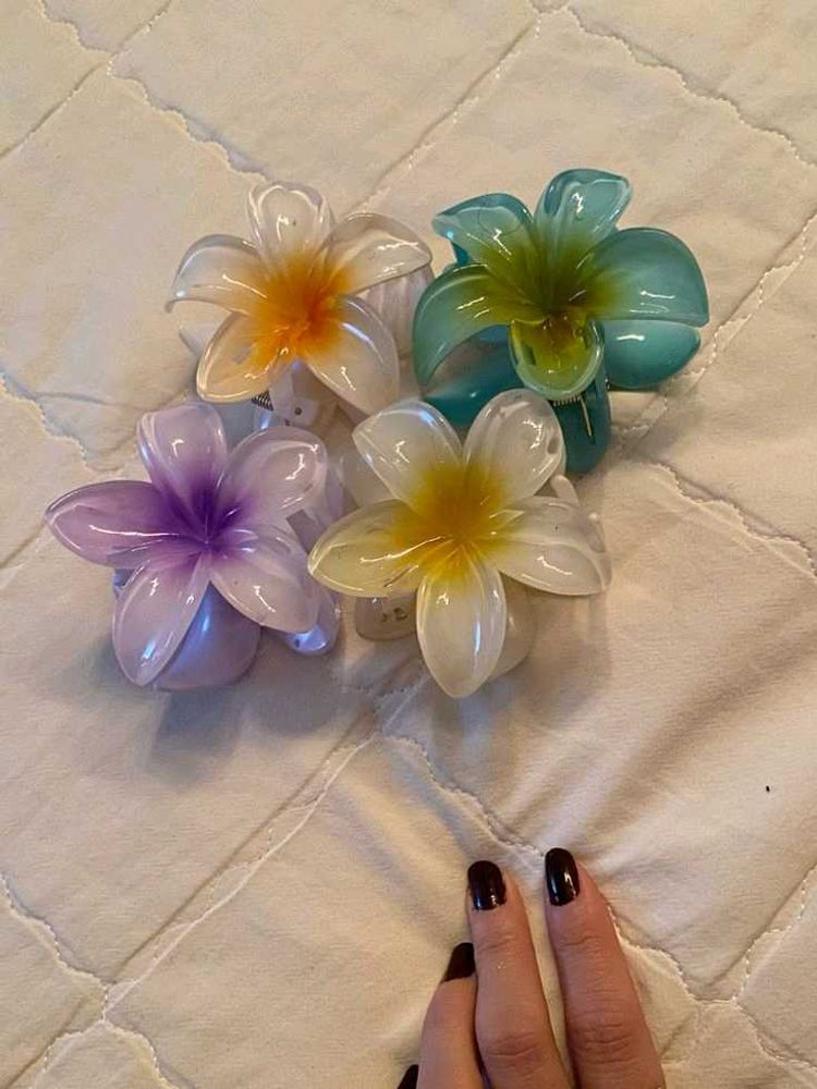 Flower Hair Claws(Pack Of 4)
