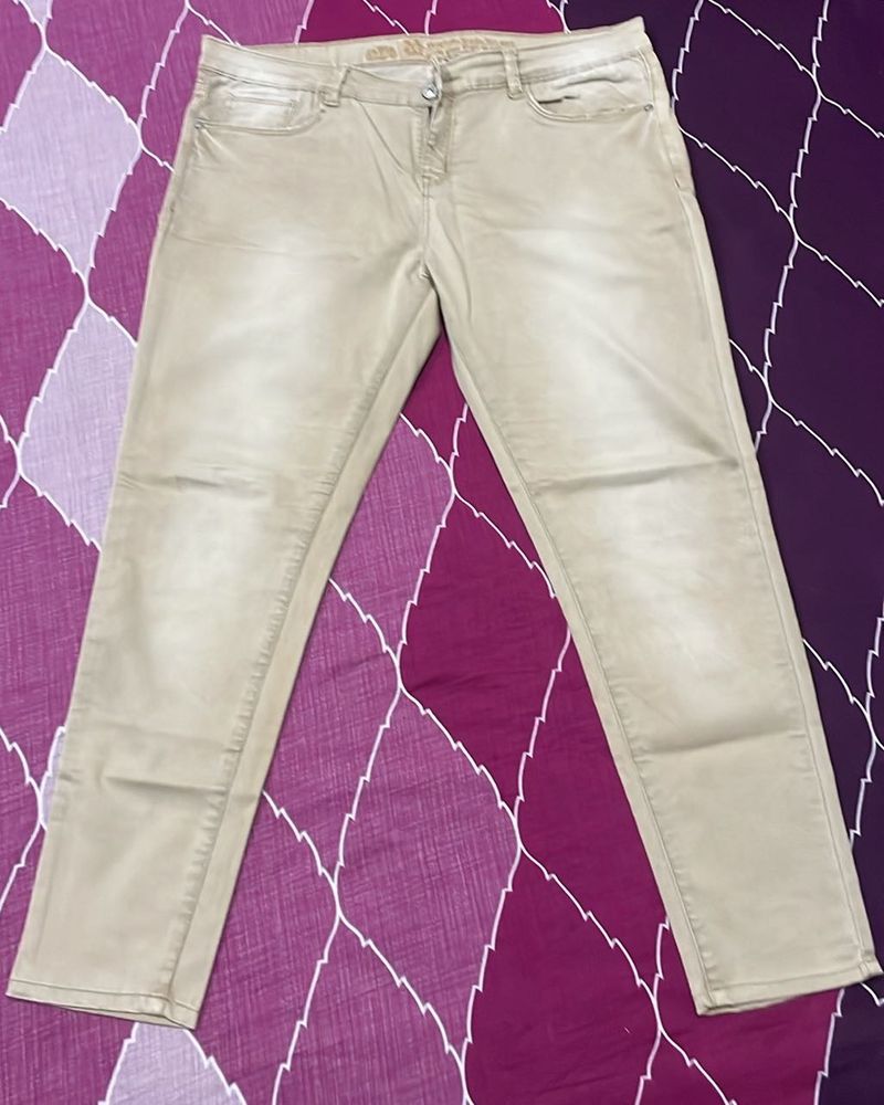 Women Beige Jeans