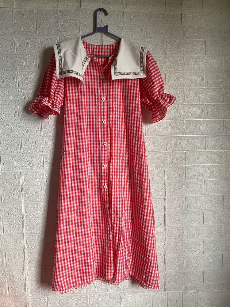 Red Gingham Sailor Dress