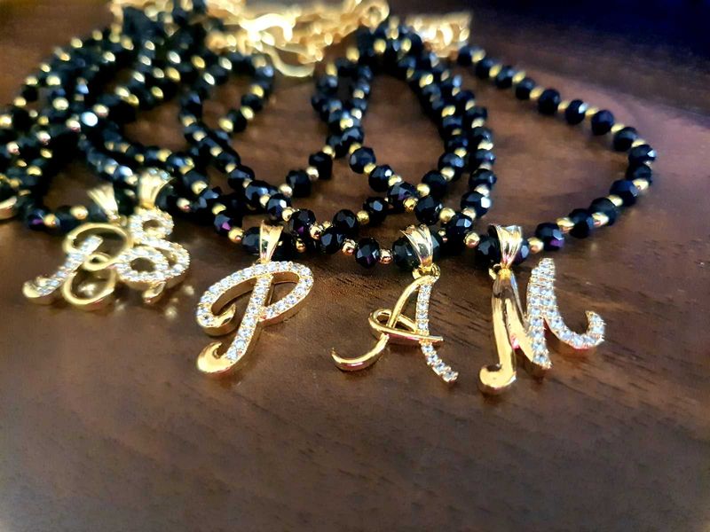 Braclelet With Stone Studded Initials