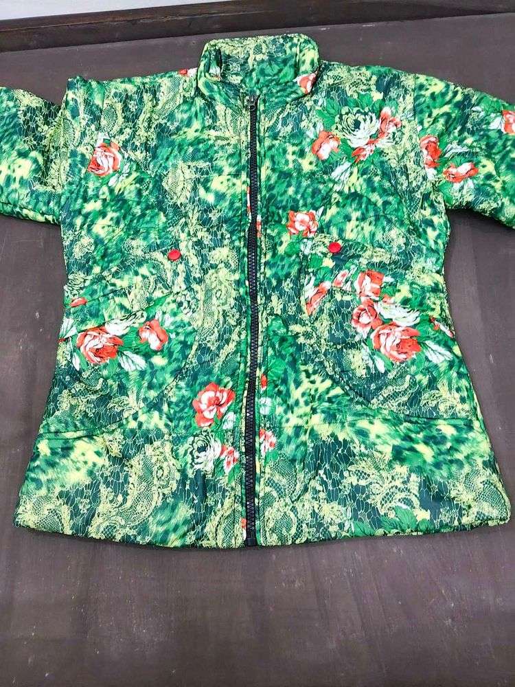 Floral Print Padded Jacket