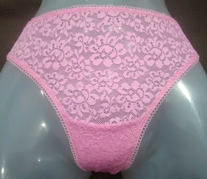 Pink Lace Briefs 🔥