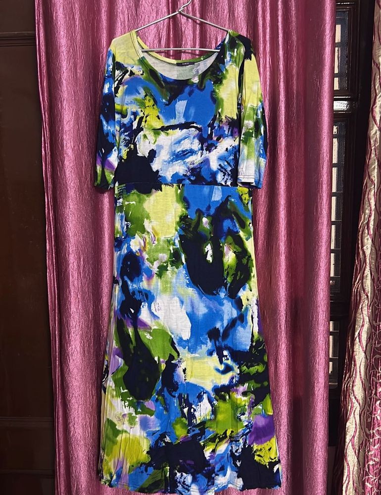 Colorful Abstract Printed Dress