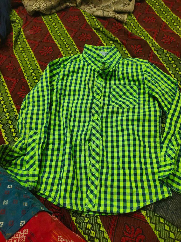 Checkered Green Shirt