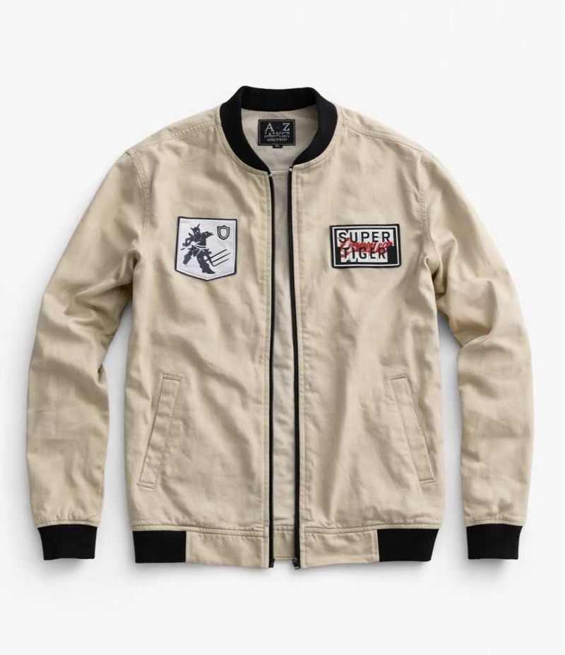 Retro Patched Bomber Jacket