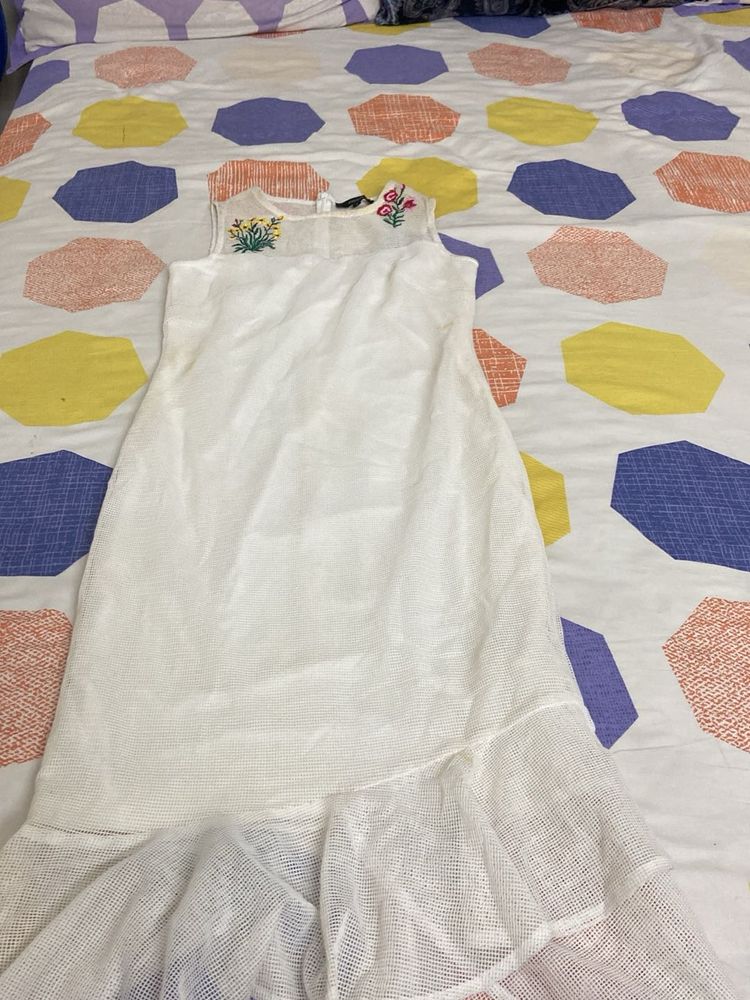White Embroidered Dress
