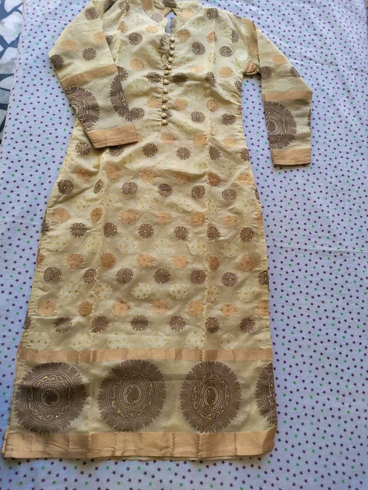 Cream Colour Kurta For Women