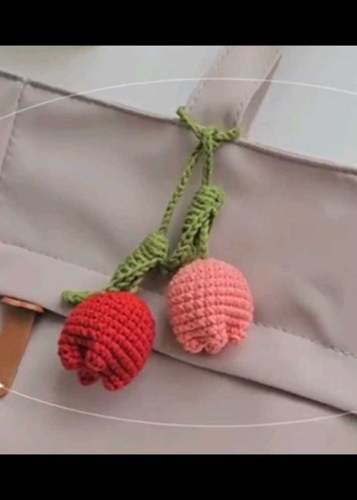 Crochet Tulip Bag Charms
