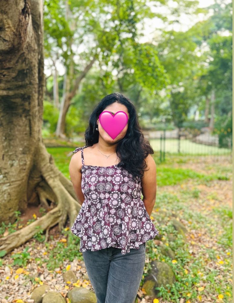 Cute Floral Peplum Top