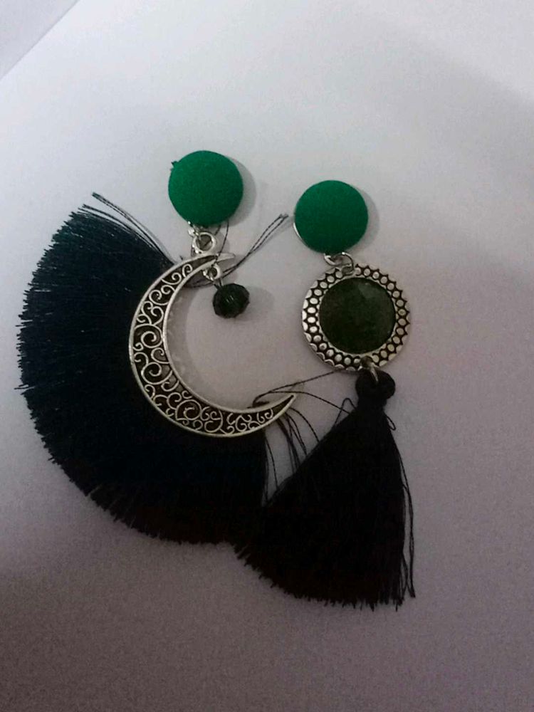 Tassel Moon Earrings