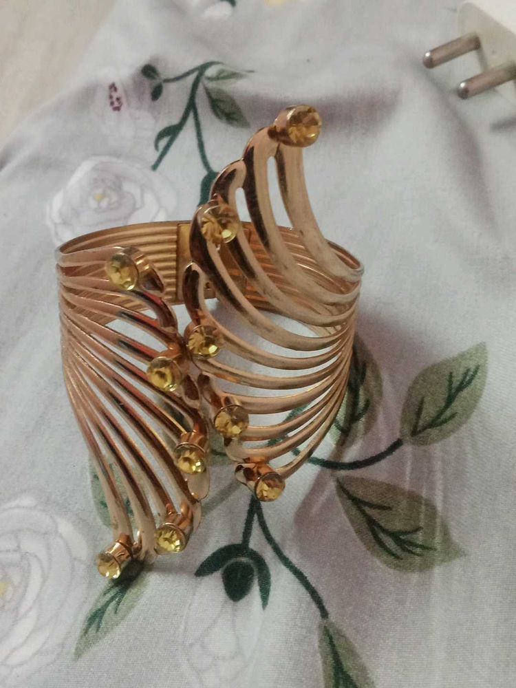 Statement Gold-Tone Cuff Bracelet