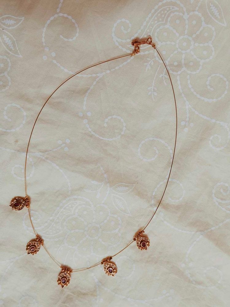 Elegant Gold-Tone Delicate Necklace