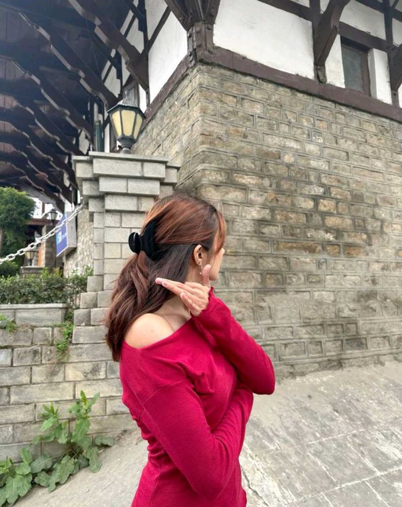 Red Assymetrical Top