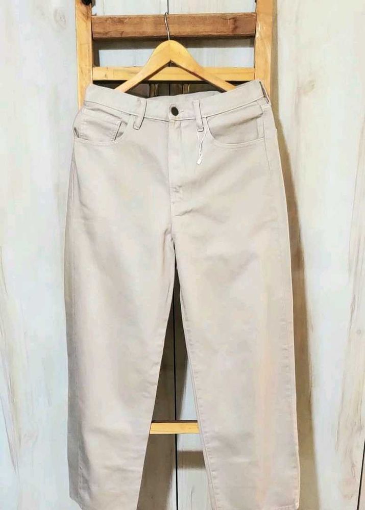 Light Brown Cotton Trouser Waist Size-30