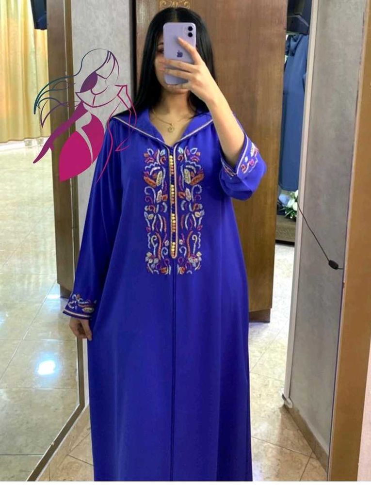 Zari Work Hooded Mexi Dubai Mex