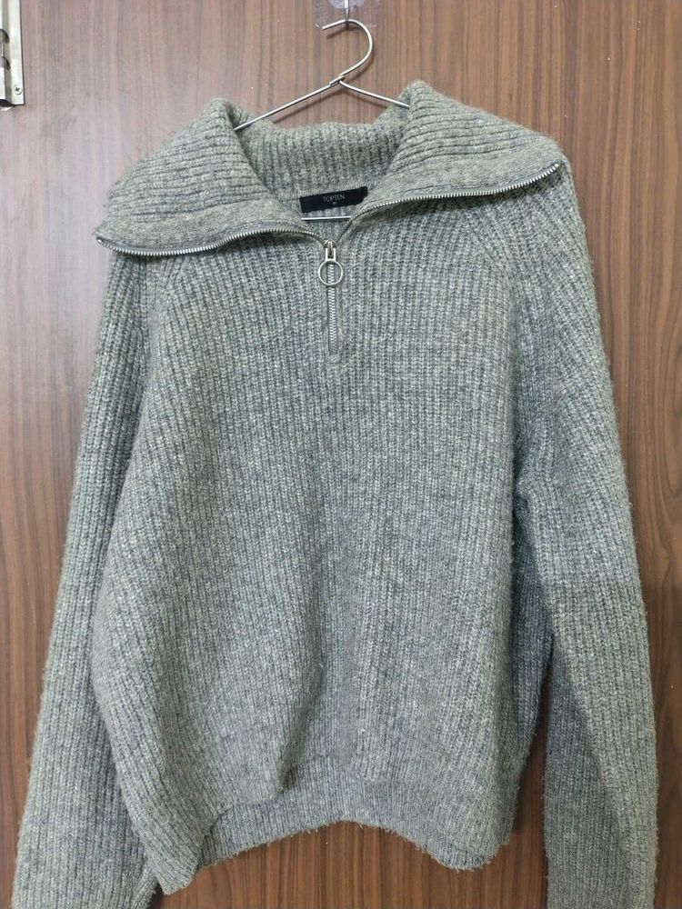 Cozy Grey Pullover Sweater