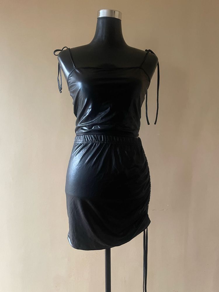 Leather Co-ore Dress