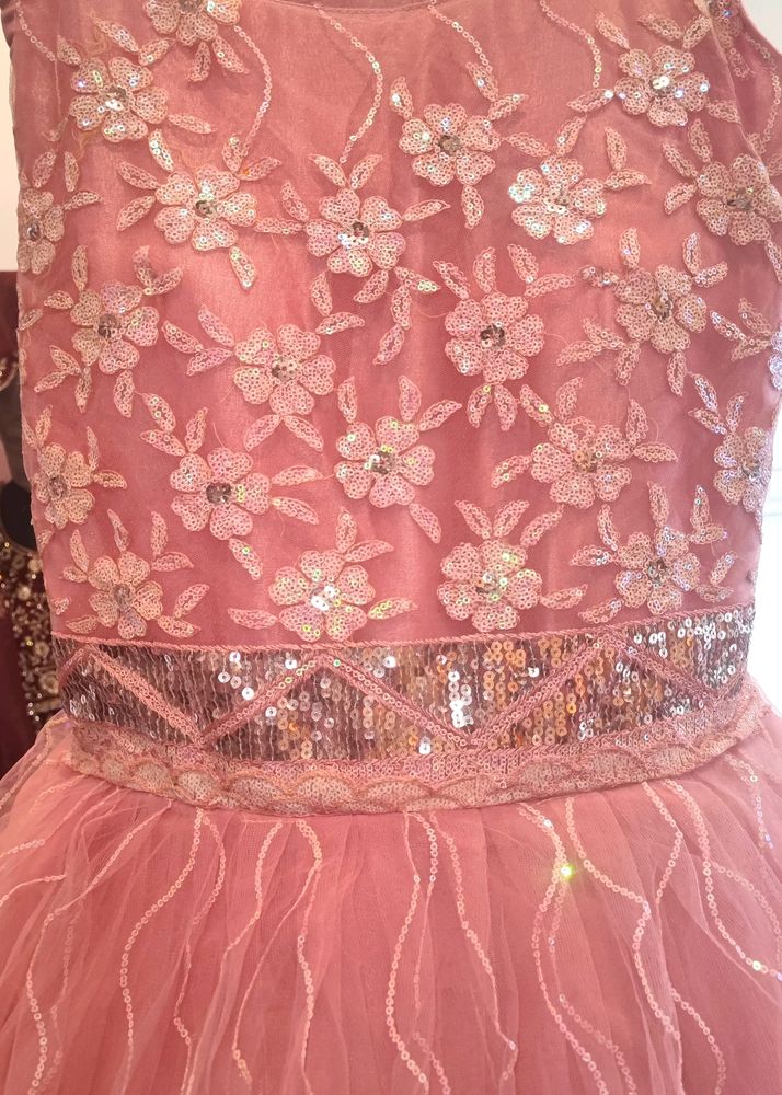 Baby Pink Party Wear ball gown