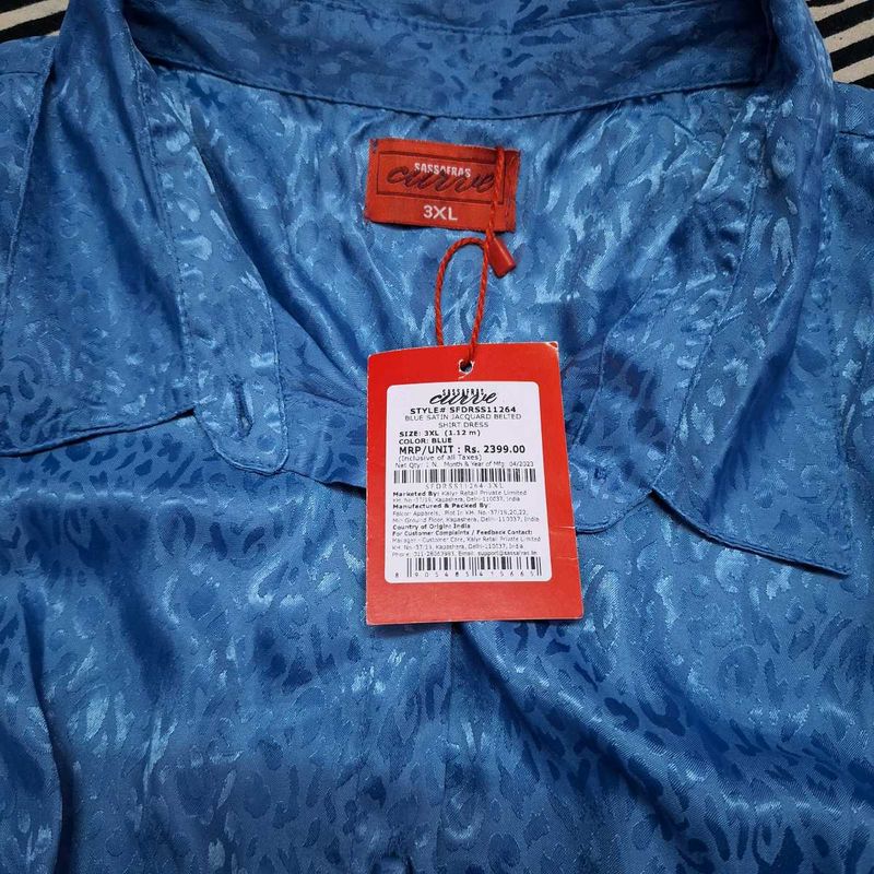 Blue Animal Print Dress
