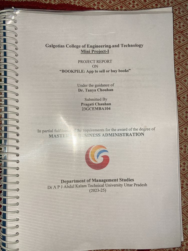 Mini Projects File For MBA students🌝