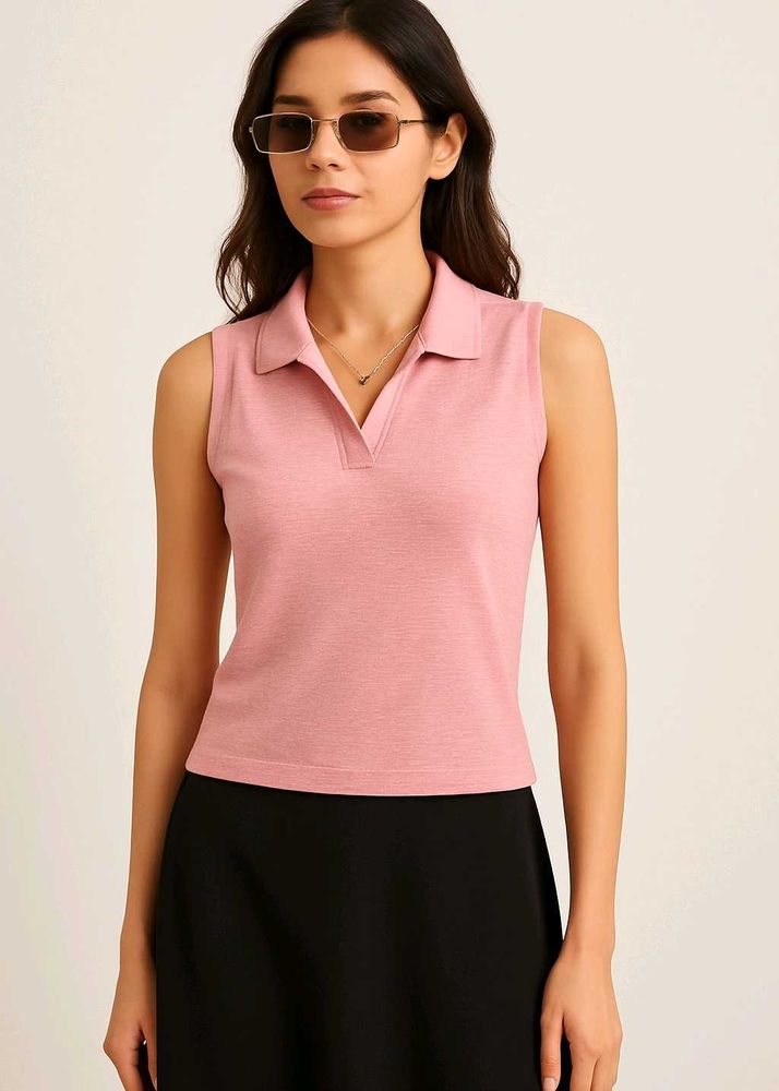 Crop top in pink color