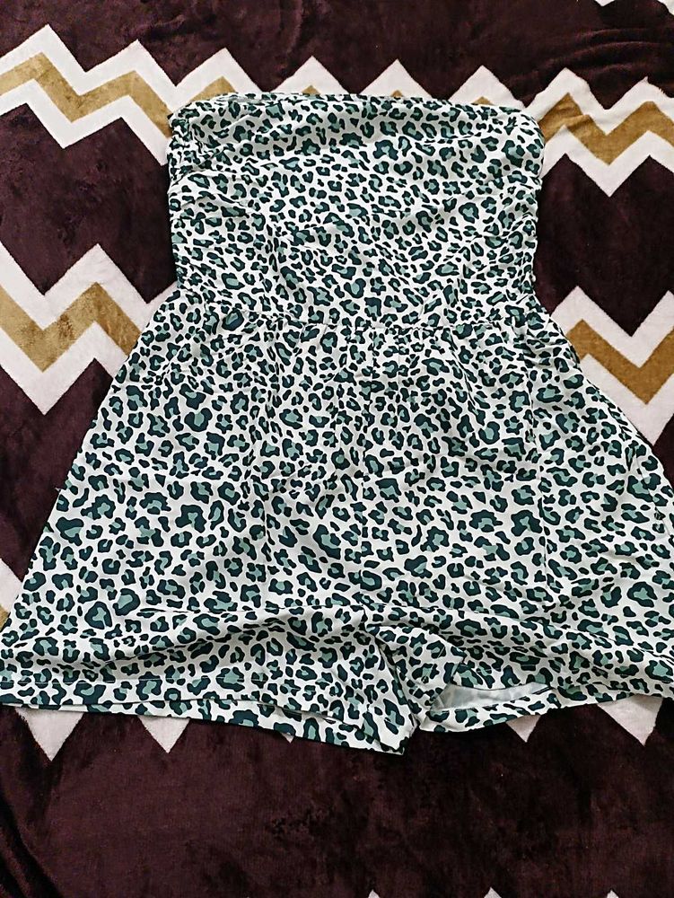 Animal Print Playsuit
