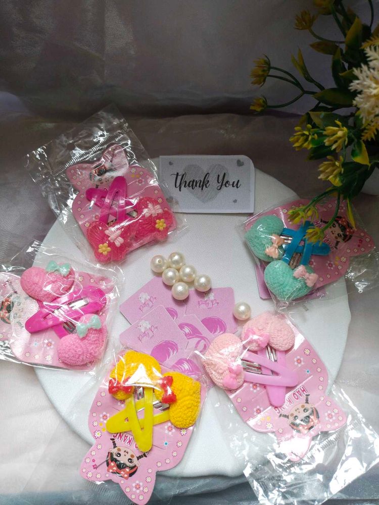 Cute Kids&#39; Hair Clips - Set of 5
