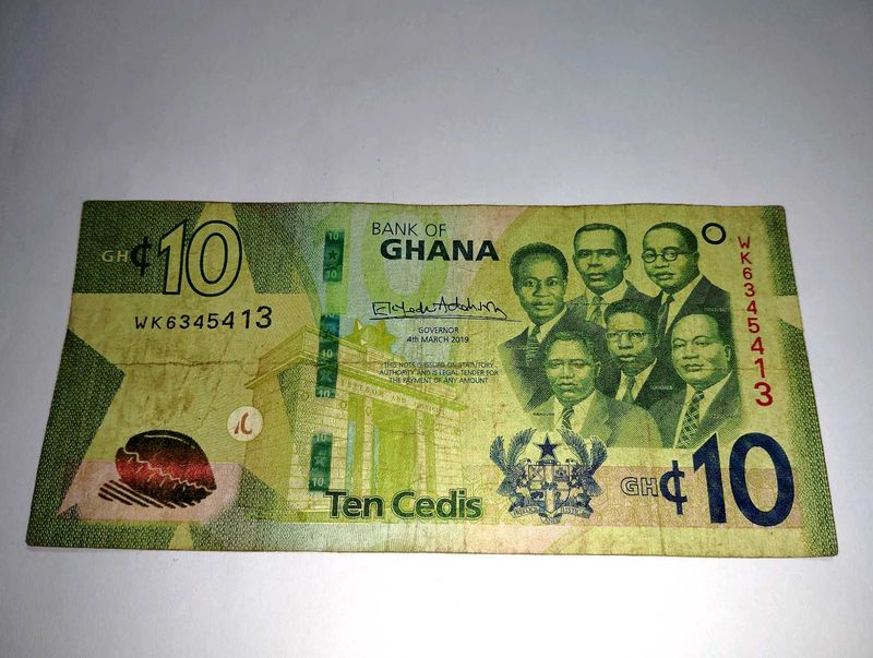 Ghana 10 Ceidi Currency Numismatic