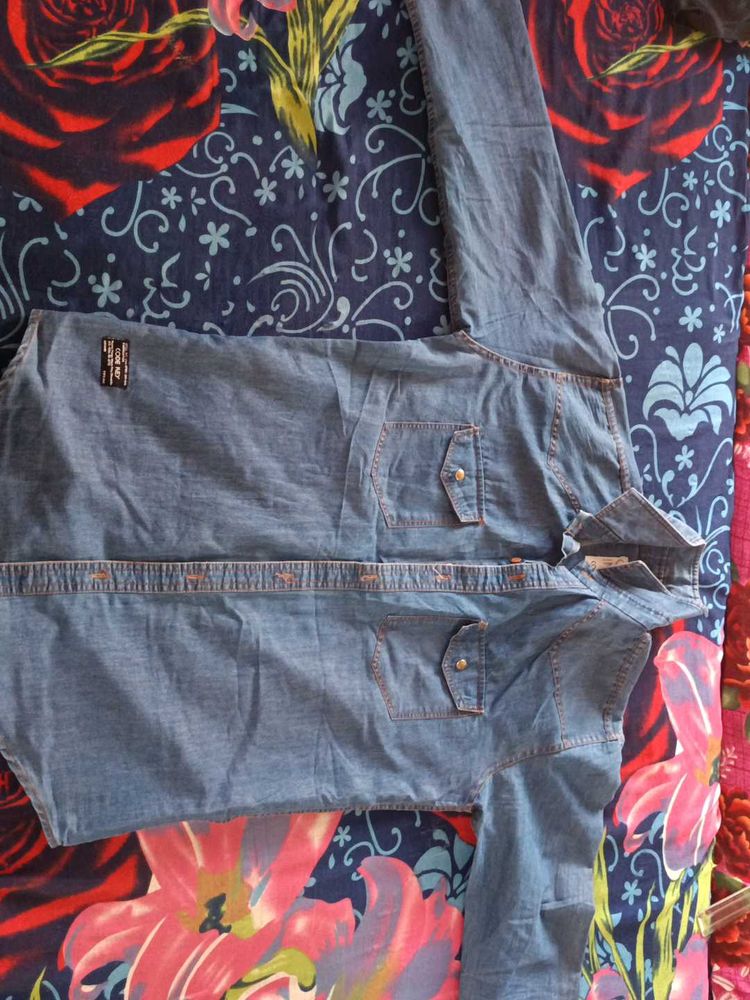 A Full Sleeve Denim Shirt