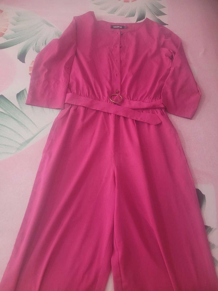 Women Jumpsuit Pink Color Casual Wear Size S