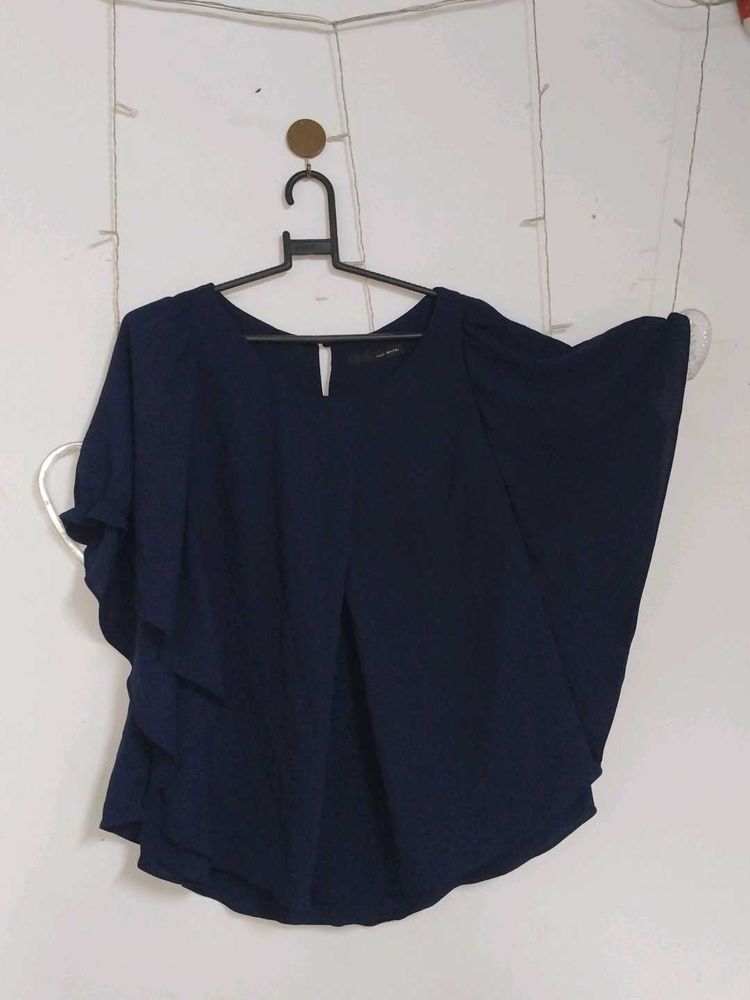 Dark Blue Flowy Top