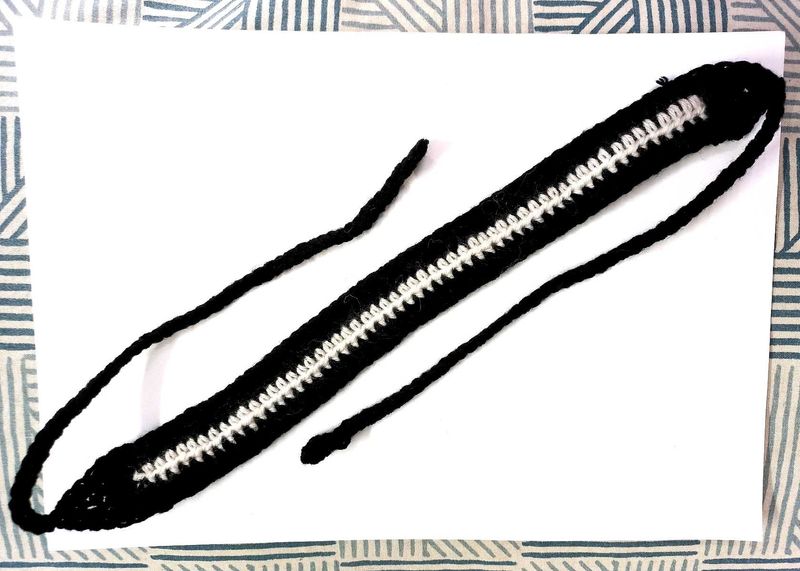 Stylish Handmade Crochet Black and White Headband