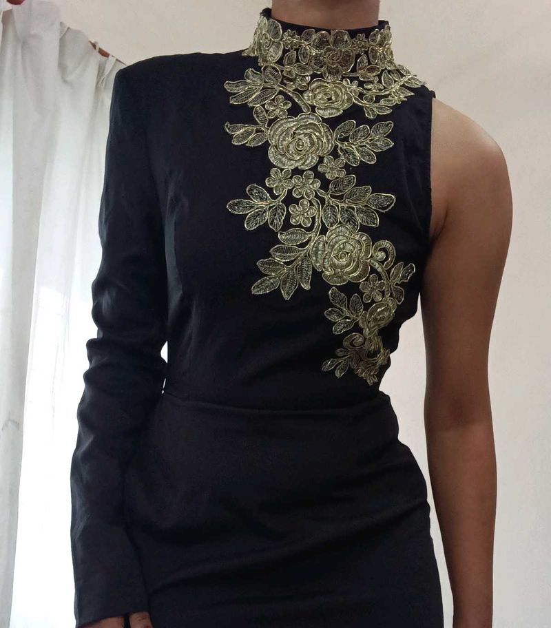 Black One-Shoulder Dress